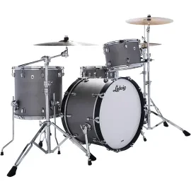 Ludwig Heritage Cherry 3-Piece Fab Shell Pack with 22" Bass Drum Silver Dust