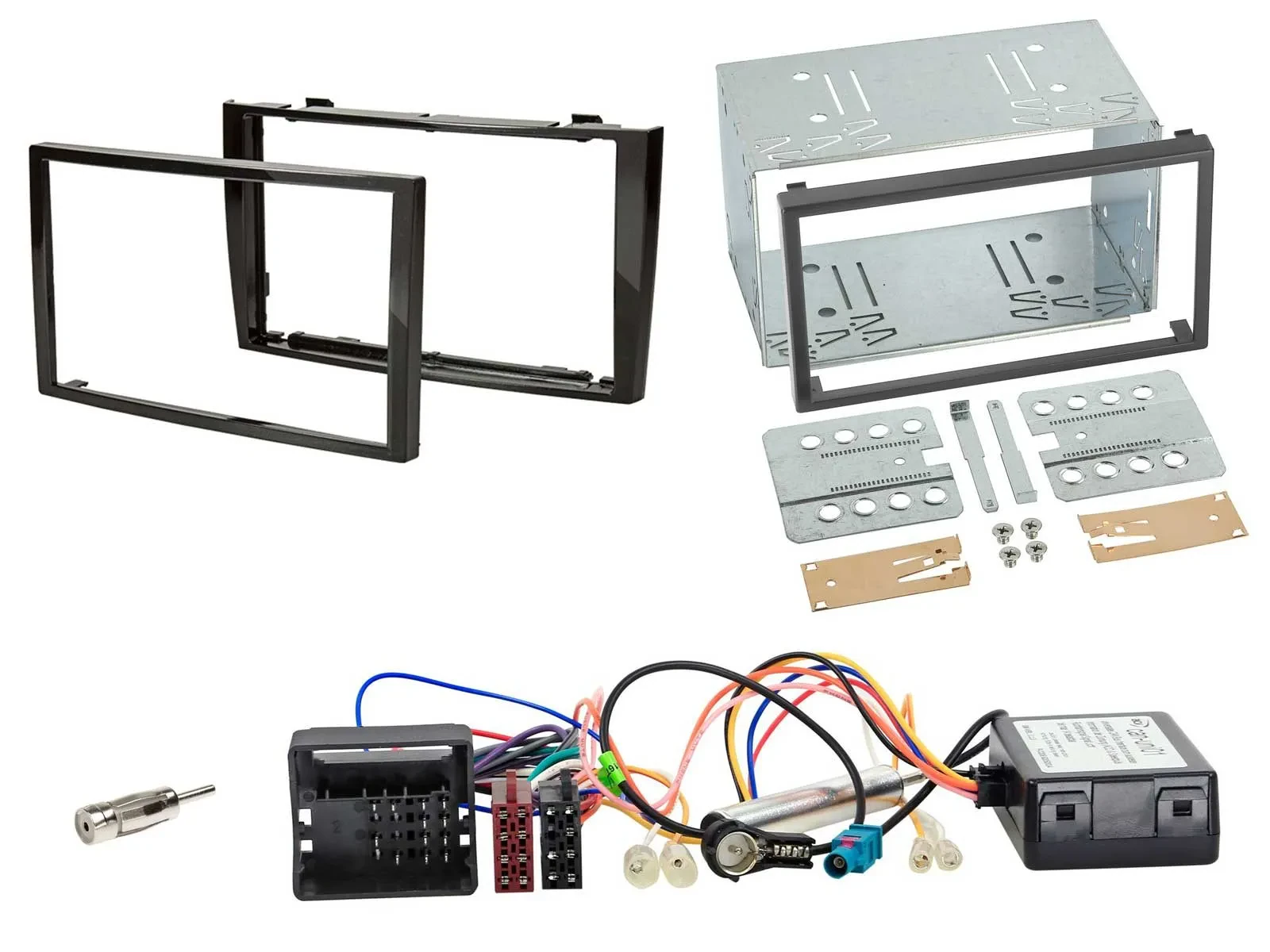 Установочный комплект для автомагнитолы Caraudio24 2-DIN, CAN-Bus, для Peugeot 308 (2007–2009), чёрный глянец (piano black) (набор)