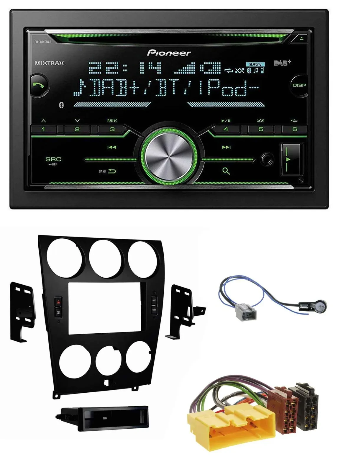 Pioneer Bluetooth MP3 DAB 2DIN USB CD Autoradio für Mazda 6 (2006-2008)