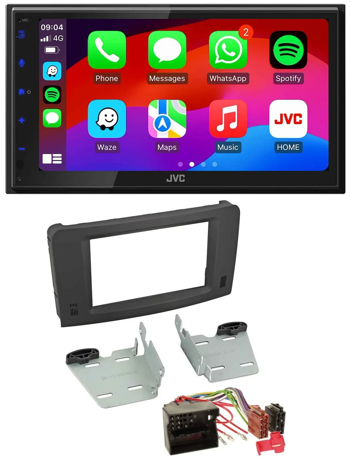 Автомагнитола для Mercedes M-Class W164 (2005–2011) JVC 2DIN, Bluetooth, USB, MP3, DAB