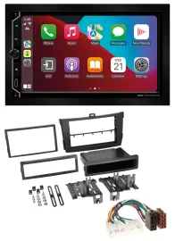 ESX 2DIN DAB USB MP3 Bluetooth Autoradio für Toyota Corolla 09-13 schwarz
