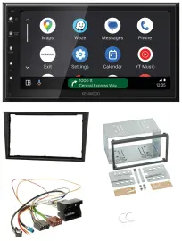 Kenwood DAB Bluetooth USB MP3 2DIN Autoradio für Opel Corsa D stealth schwarz