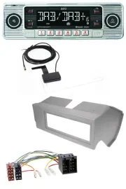 Dietz Bluetooth USB MP3 DAB Autoradio für Fiat Panda (bis 2002) - grau