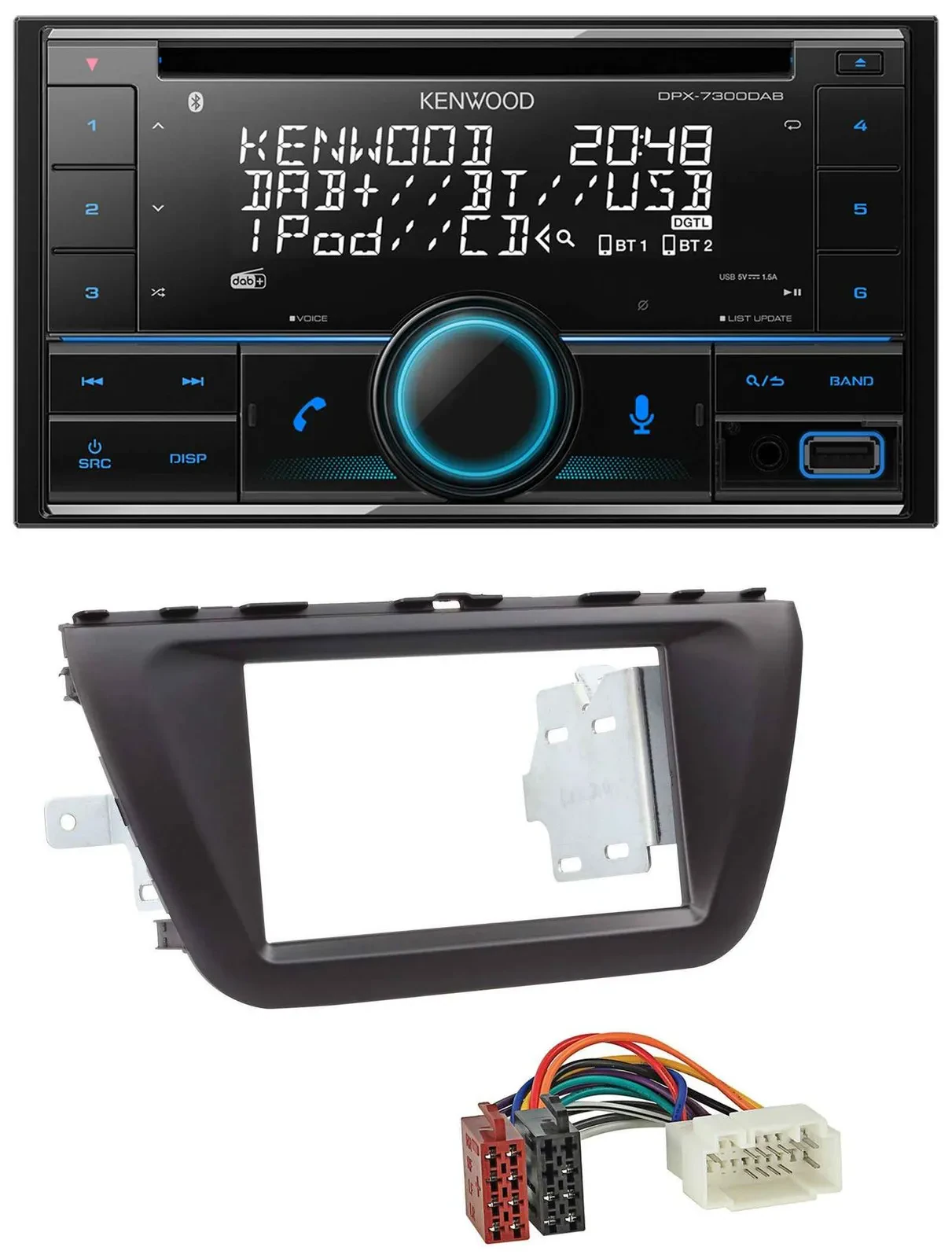 Kenwood CD 2DIN DAB USB MP3 Bluetooth Autoradio für Suzuki SX4 (ab 2013)