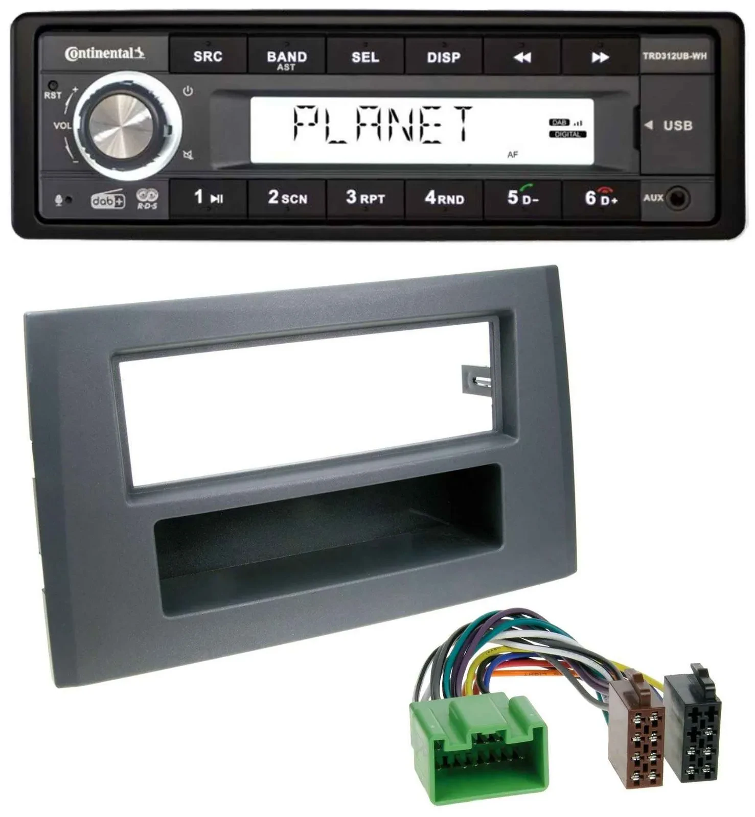 Continental USB 1DIN AUX DAB MP3 Autoradio für Volvo XC90 (16 Pin, 2002-2014)