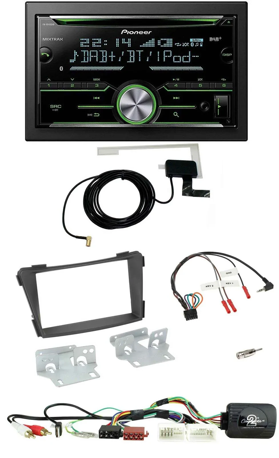 Pioneer CD USB Lenkrad Bluetooth 2DIN DAB Autoradio für Hyundai i40 11-19 AUX US