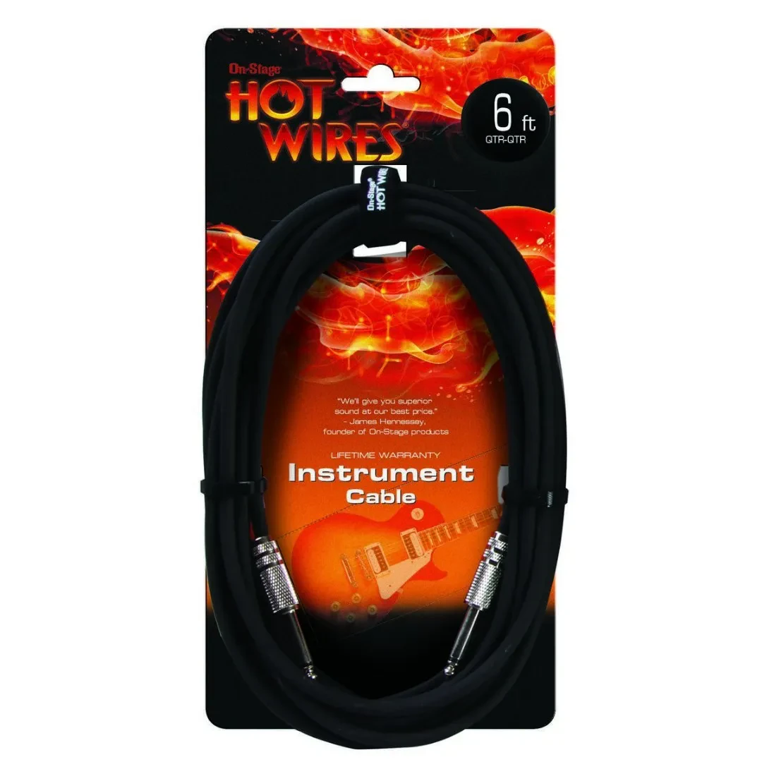 Патч-кабель инструментальный для гитары Hot Wires IC-3 3' 1/4"