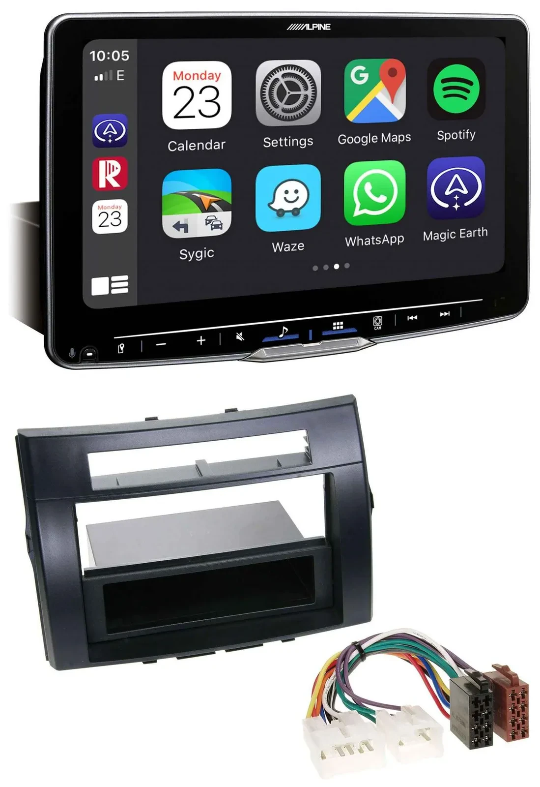 Alpine Bluetooth MP3 USB DAB Autoradio für Toyota Corolla Verso 04-09 schwarz