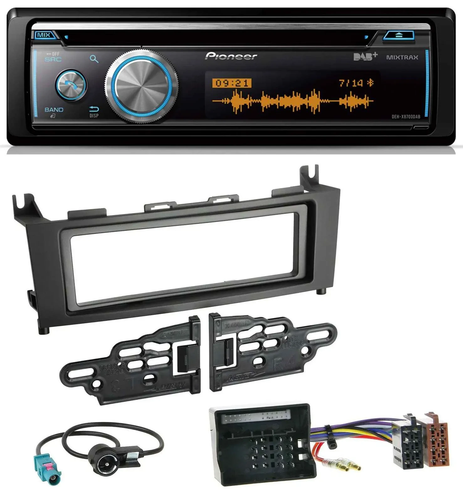 Pioneer MP3 DAB USB CD Bluetooth Autoradio für Mercedes GLK (2008-2012)