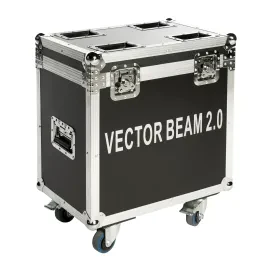 TOUR CASE 2x VECTOR Beam 2.0 Moving Heads Schutzcase Schwarz Rollen