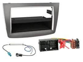Einbauset DIN Autoradio für Alfa Romeo Mito ab 14 955 silber