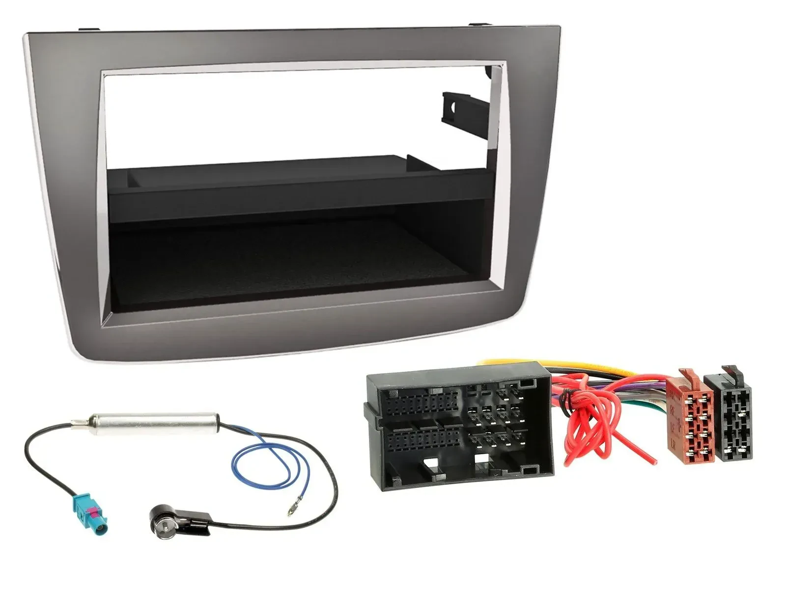 Einbauset DIN Autoradio für Alfa Romeo Mito ab 14 955 silber