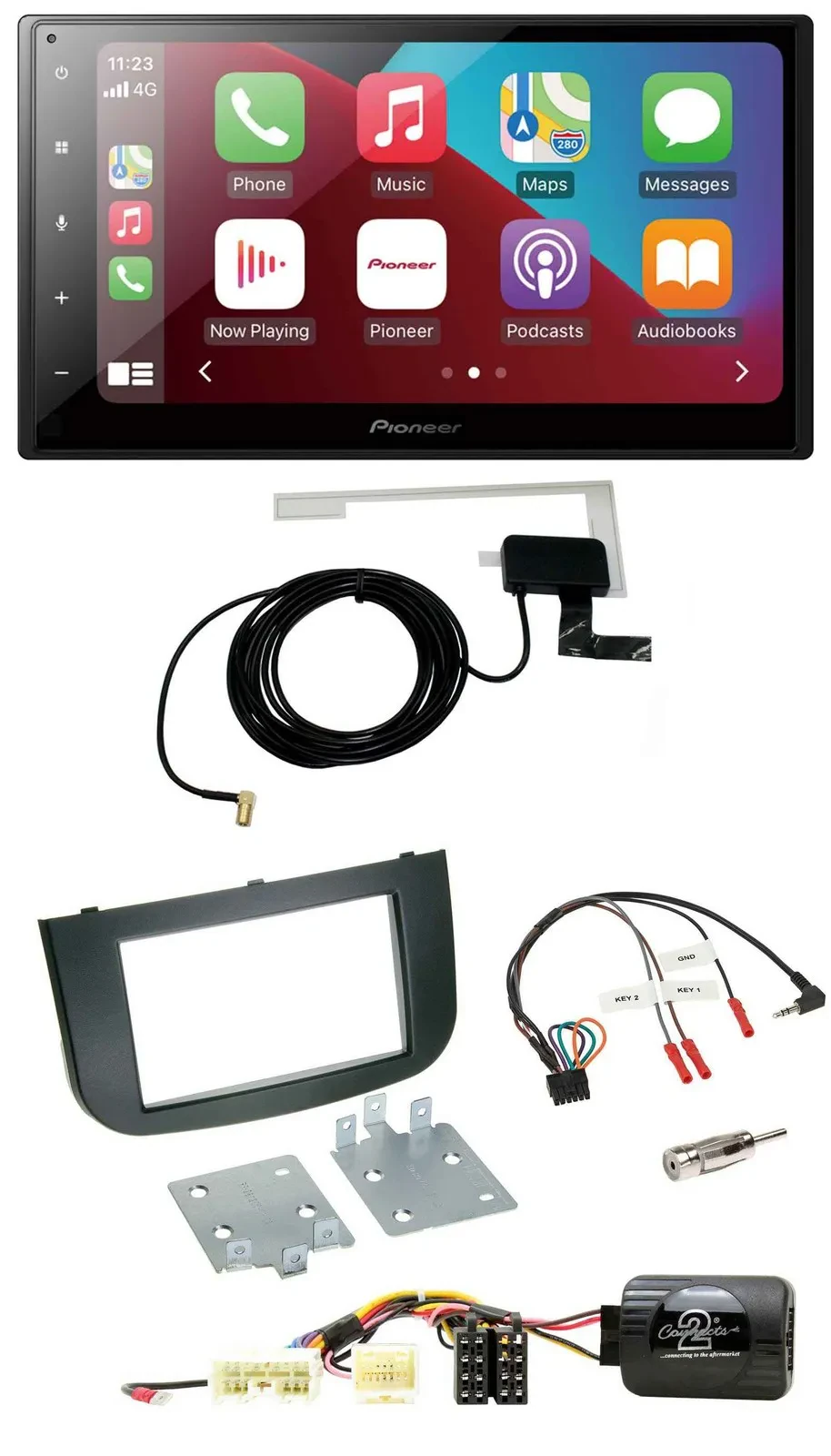 Pioneer USB Bluetooth DAB Lenkrad 2DIN Autoradio für Mitsubishi Colt 2008-2020