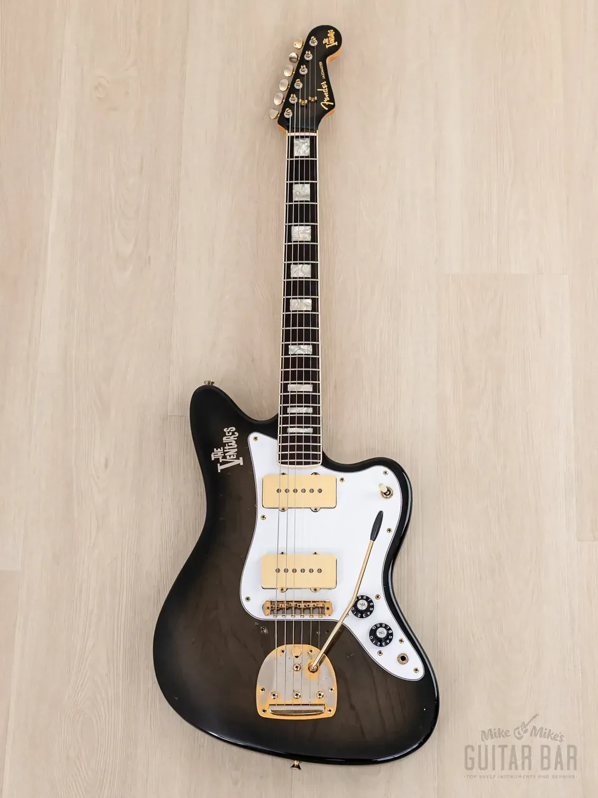 Электрогитара Fender Jazzmaster Ventures Signature JM-165VR SS Midnight Black Transparent w/gigbag Japan 1996