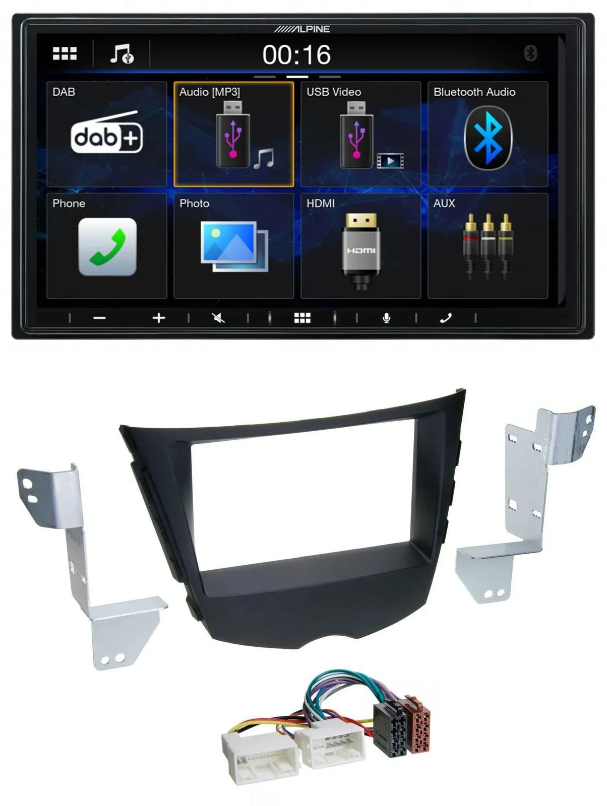 Alpine Bluetooth 2DIN MP3 DAB USB Autoradio für Hyundai Veloster FS ab 2011