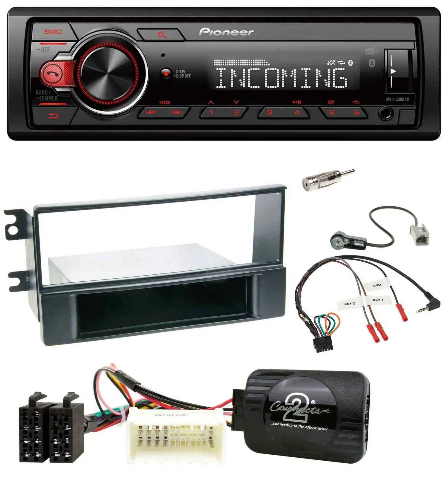 Pioneer Bluetooth USB DAB Lenkrad Autoradio für Kia Sportage II 2008-2010