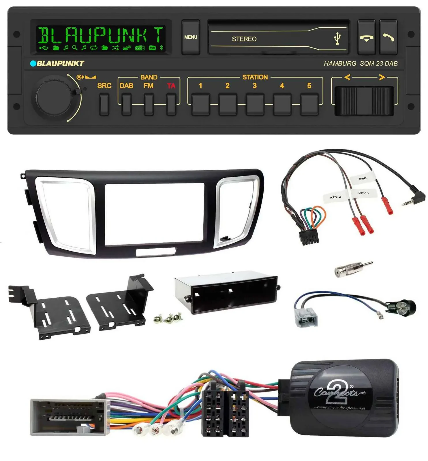 Blaupunkt USB DAB Bluetooth Lenkrad Autoradio für Honda Accord 2013-2015