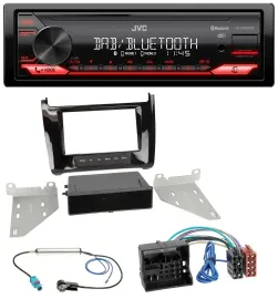Автомагнитола JVC Bluetooth USB DAB MP3 для VW Polo (с 2014), черный, рояльный лак