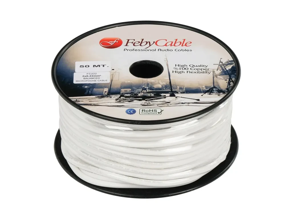 Кабель в бухте Feby Cable FC222WH-50 White 50 м