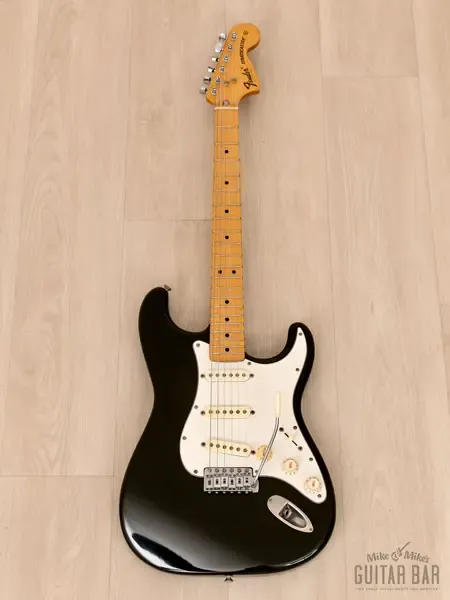Электрогитара Fender Stratocaster 1972 Vintage Reissue ST72-115 SSS Black w/case Japan 1986