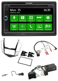 Автомагнитола Blaupunkt 2DIN, Bluetooth, DAB, USB, TMC, навигация, для Chevrolet Cruze (2011)