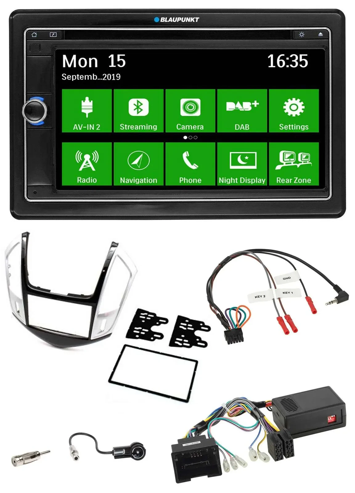 Автомагнитола Blaupunkt 2DIN, Bluetooth, DAB, USB, TMC, навигация, для Chevrolet Cruze (2011)