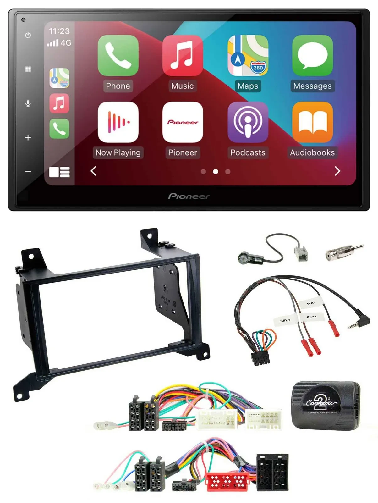 Pioneer USB Lenkrad DAB 2DIN Bluetooth Autoradio für Hyundai Santa Fe CM 2009-20