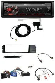 Автомагнитола для BMW 3 Series E46 (2001–2007) Pioneer 1-DIN USB DAB MP3, поддержка кнопок на руле, черная