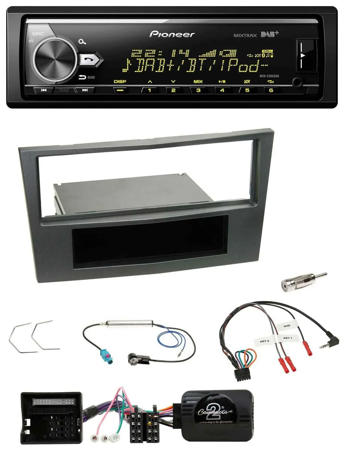 Pioneer Bluetooth USB DAB Lenkrad Autoradio für Opel Antara Astra H Zafira B cha