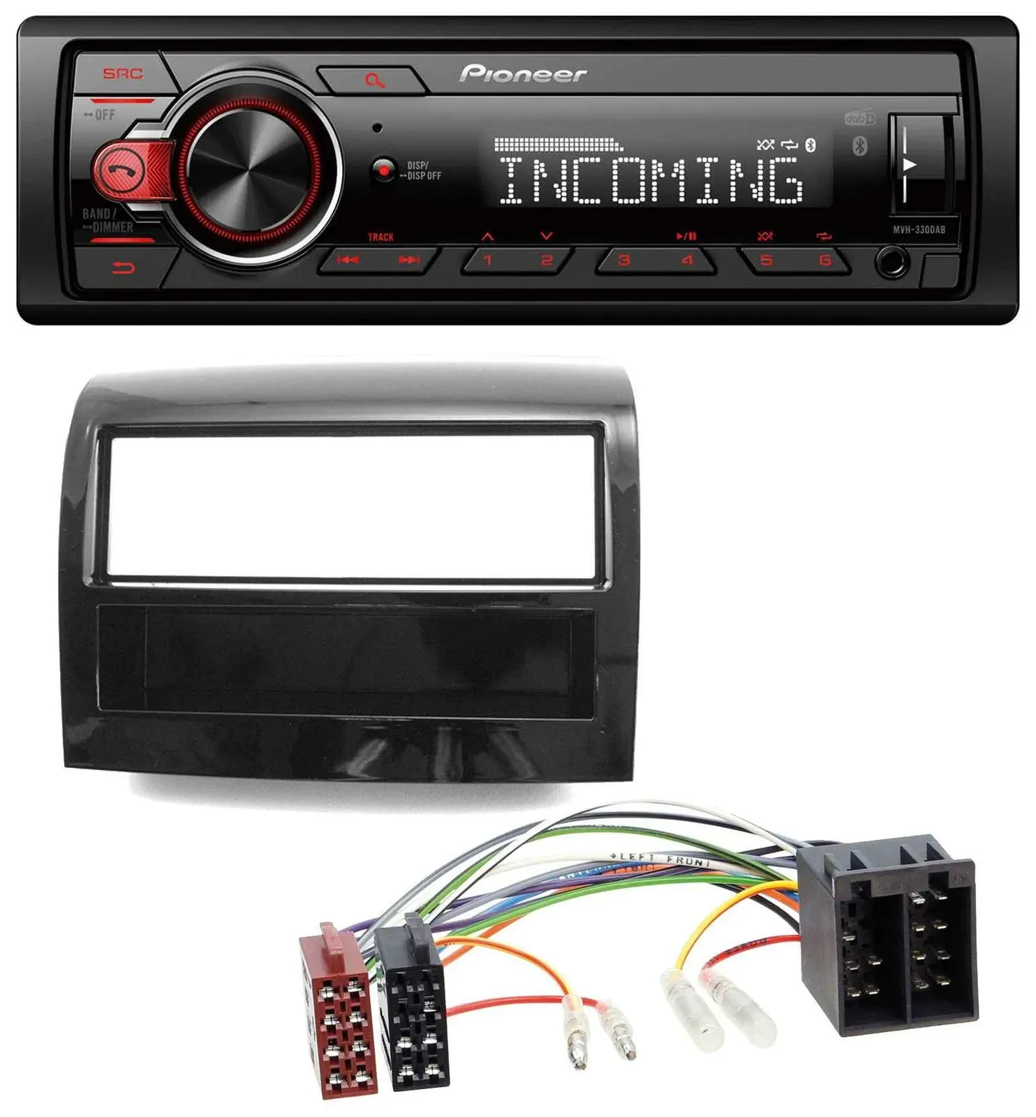 Pioneer Bluetooth USB DAB MP3 Autoradio für Fiat Ducato 2011-2021 piano schwarz