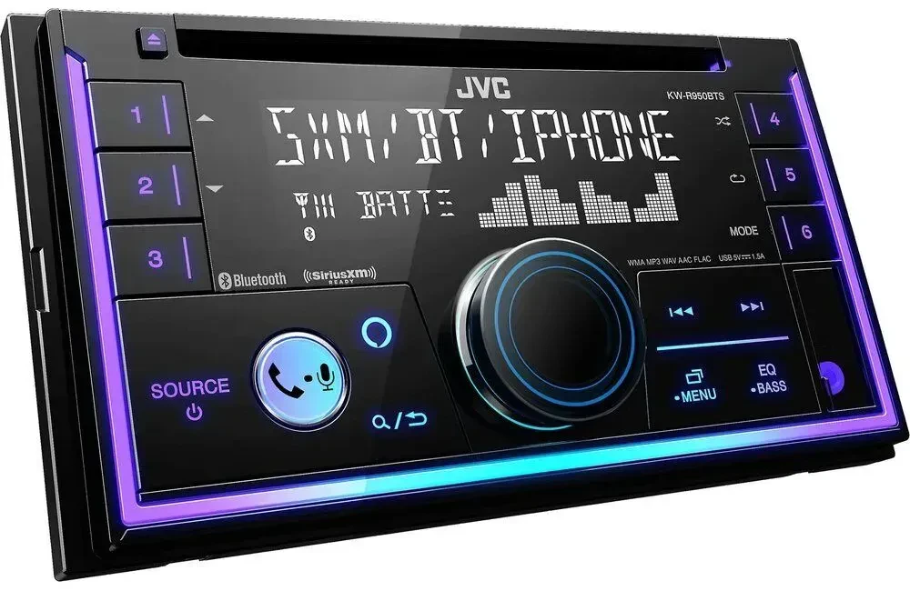 Автомагнитола JVC KW-R950BTS 2 DIN, CD, Bluetooth