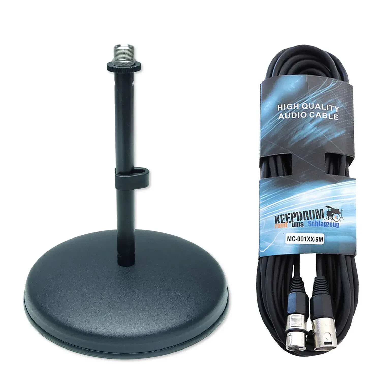 Стойка для микрофона keepdrum MS032 Black с кабелем