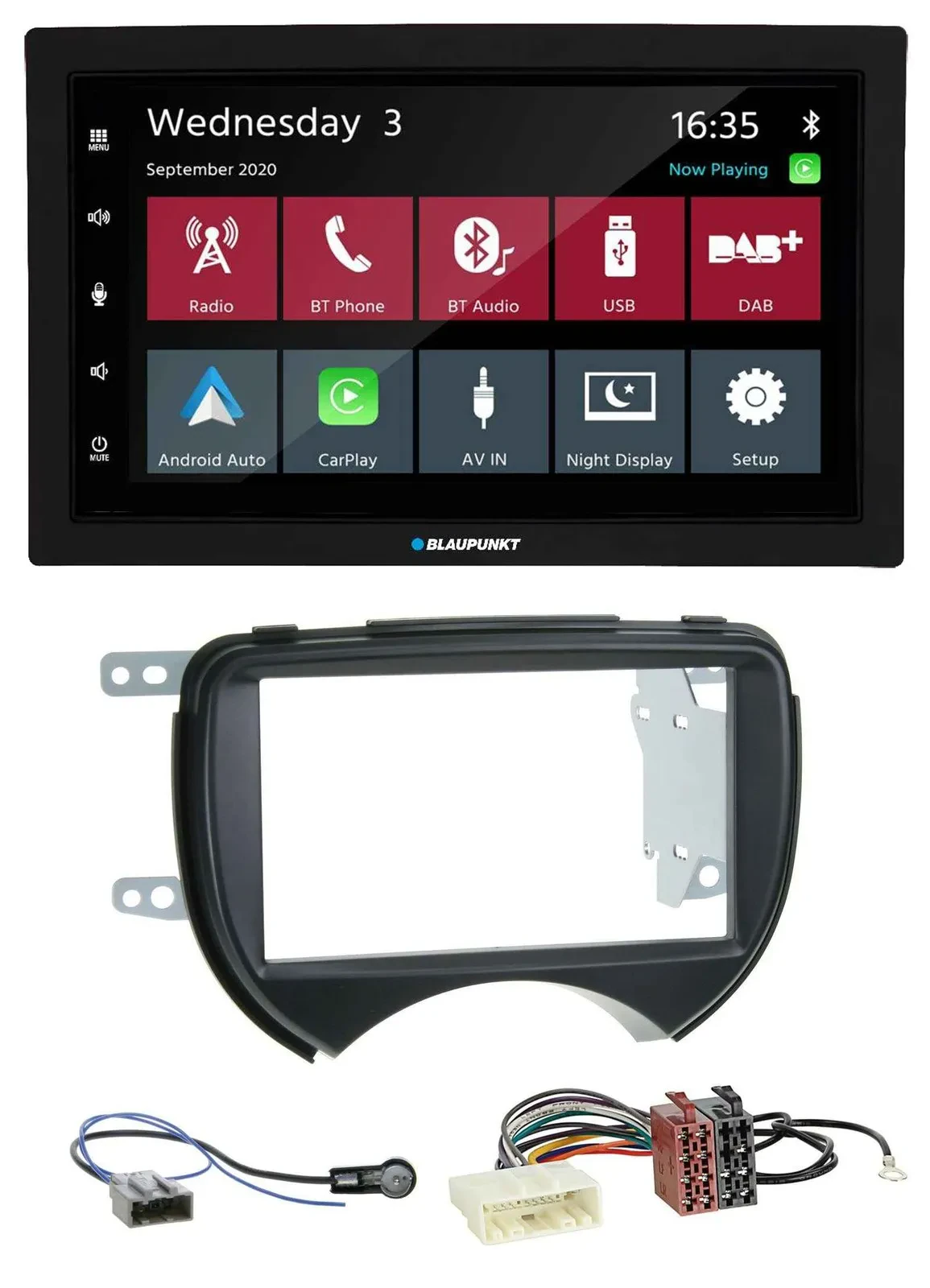 Blaupunkt DAB Bluetooth USB MP3 2DIN Autoradio für Nissan Micra 10-13 schwarz