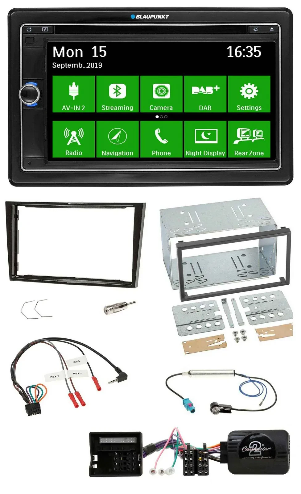 Blaupunkt Bluetooth 2DIN Lenkrad DAB USB TMC Navigation für Opel Zafira Corsa D