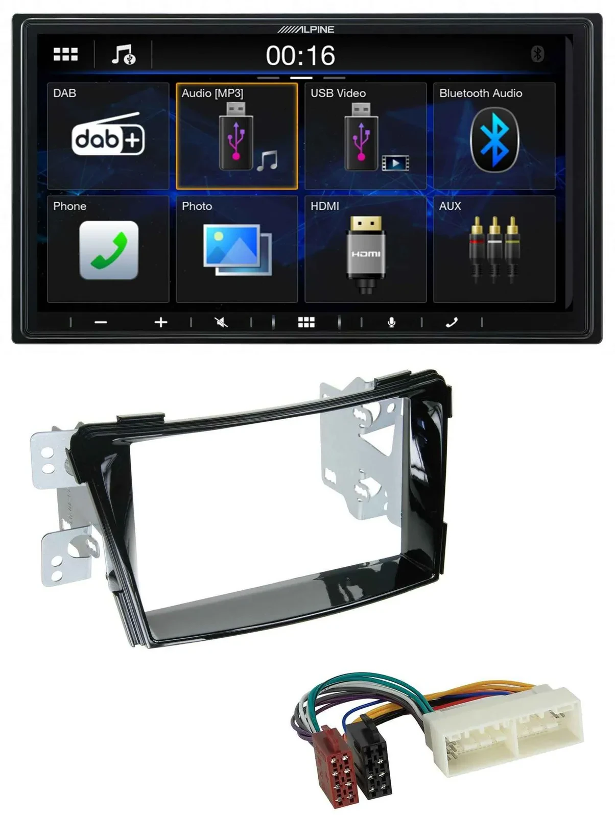 Alpine Bluetooth 2DIN MP3 DAB USB Autoradio für Hyundai i40 ab 2016 Typ VF Klavi