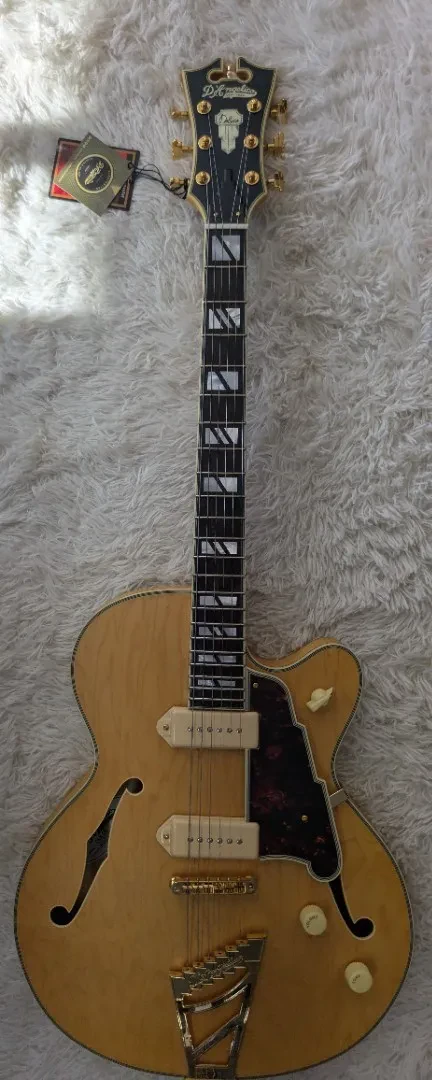 D'Angelico Deluxe 59 Hollowbody Electric Guitar - Satin Honey Finish -DAD59SHNGT