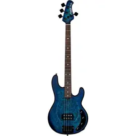Бас-гитара Sterling by Music Man StingRay Ray34 Burl Top RW FB Bass Neptune Blue Satin