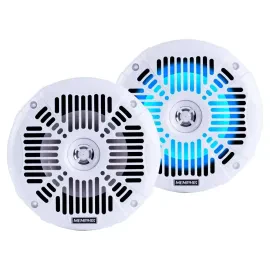 Memphis MXA602SLW 40W 6.5" Powersport Coaxial Speakers with LED Lighting White