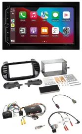 ESX 2DIN DAB USB Lenkrad Bluetooth Autoradio für Fiat 500 2014-2015 schwarz