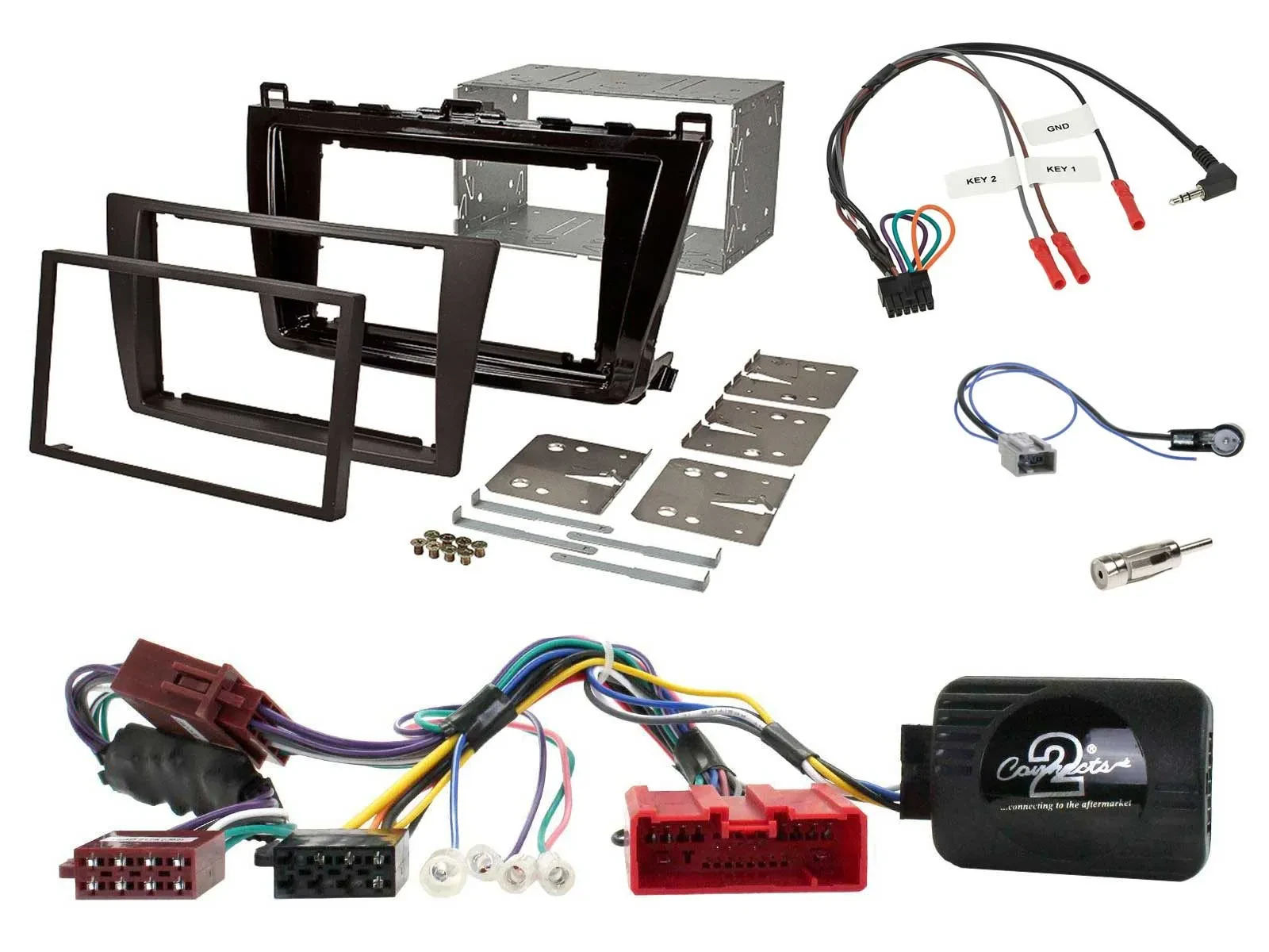 Radioset Lenkradadapter Doppel DIN Autoradio für Mazda 6 08-10 aktiv Klavierlack