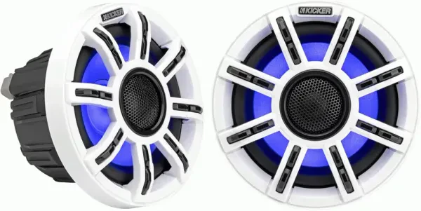 Kicker 51MSC65 6.5" MSC Series 2-Way 4-Ohm Coaxial Marine Speakers (Pair)