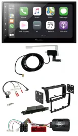 Автомагнитола Pioneer 2DIN Bluetooth DAB USB для Mazda 3 (2003–2009) чёрная с поддержкой кнопок на руле
