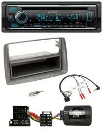 Kenwood Lenkrad Bluetooth DAB USB CD Autoradio für Alfa GT 147 Ablage silber