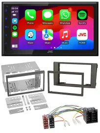 JVC Bluetooth 2DIN MP3 DAB USB Autoradio für Iveco Daily 06-14 dunkelgrau