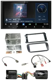 Kenwood Bluetooth 2DIN USB DAB Lenkrad Autoradio für Ford S-Max Mondeo 07-14 Pro
