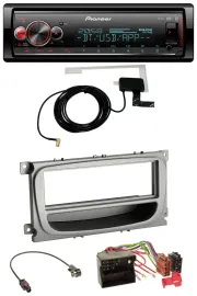 Автомагнитола Pioneer Bluetooth DAB USB MP3, для Ford Focus/Galaxy/C-Max (с 2007), серебристая