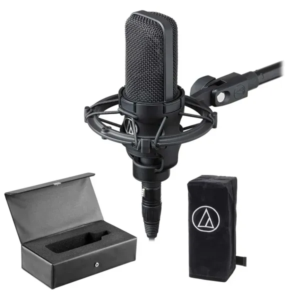 Audio Technica AT4033A Condenser Microphone Mic+Shockmount+Dust Cover+Case