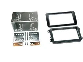 Einbaurahmen Set Doppel DIN Autoradio für Seat Skoda VW piano schwarz