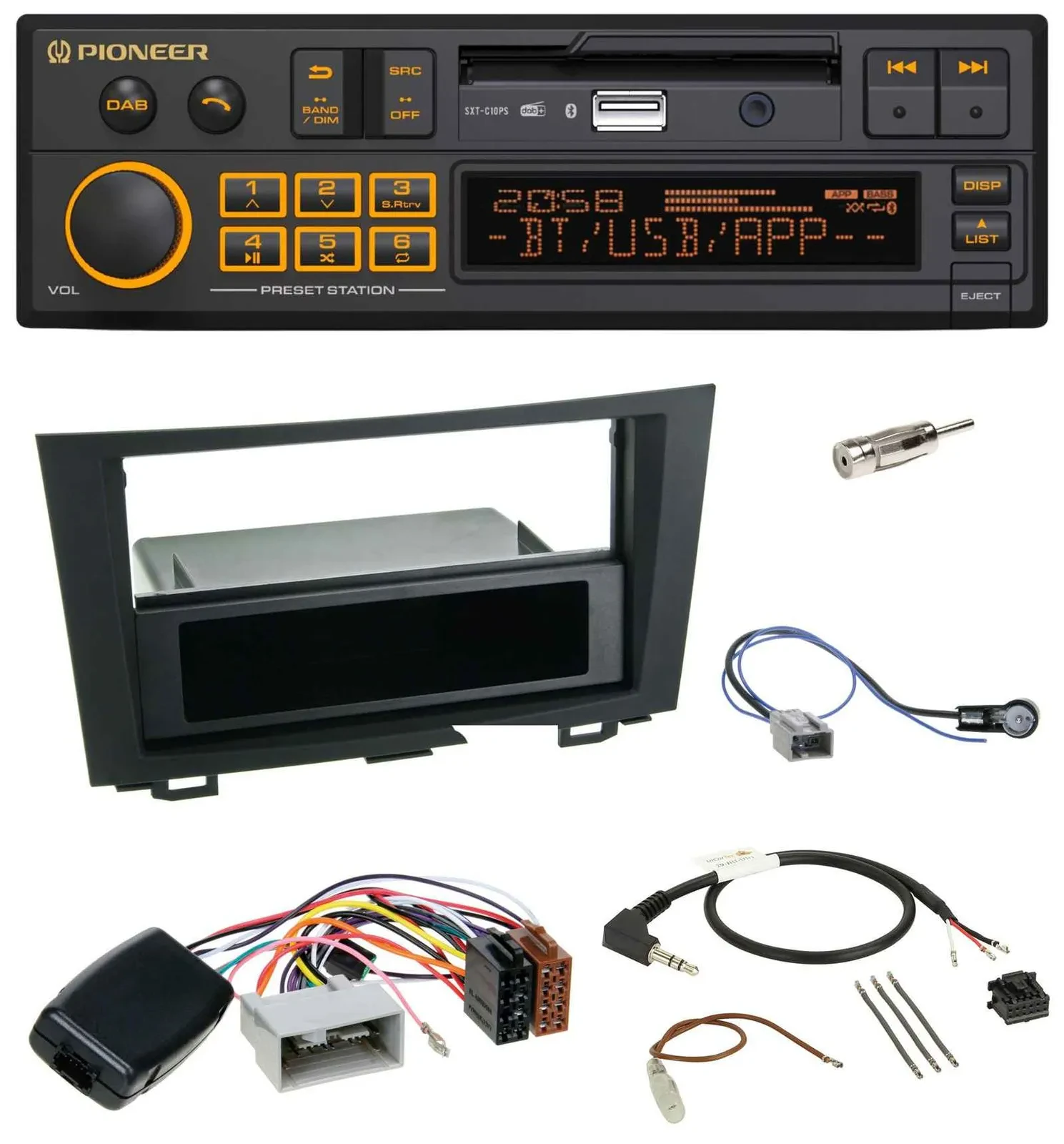 Pioneer DAB Lenkrad USB Bluetooth Autoradio für Honda CRV (2006-2012)