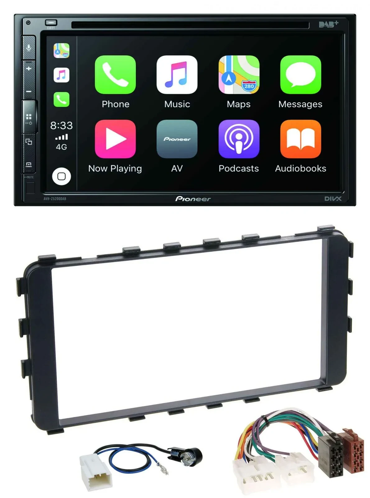 Pioneer DVD 2DIN MP3 DAB Bluetooth USB Autoradio für Toyota Yaris 2006-2011 OEM-